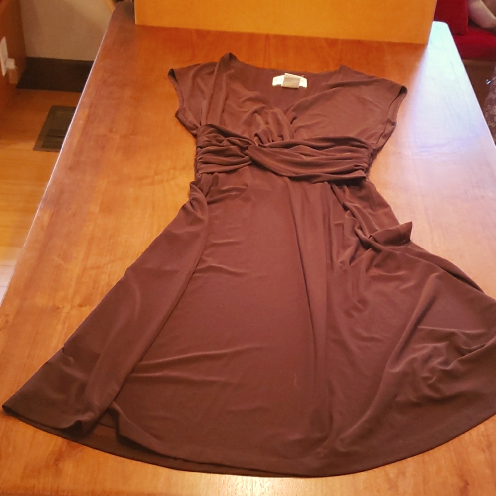 Evan-Picone wrap-look dress